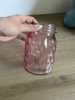 Pink Glass Jar