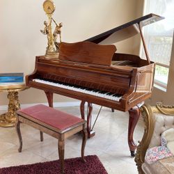 Zimmerman Baby Grand Piano Polished Walnut 