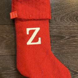New Wondershop Red Christmas Stocking Monogram Letter Z
