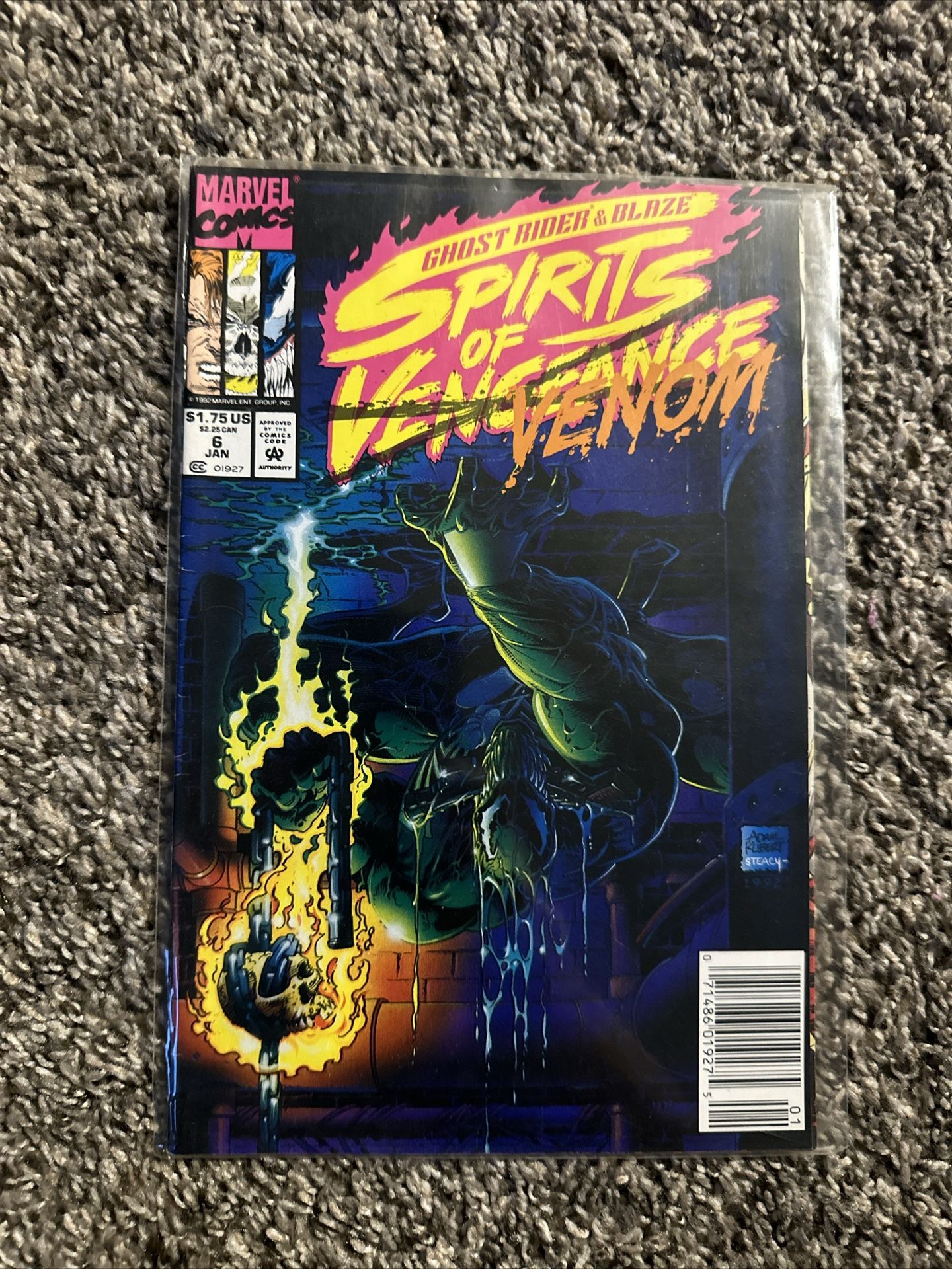 1992 Marvel Comics Ghost Rider/Blaze Spirits of Vengeance #6 Venom Newstand