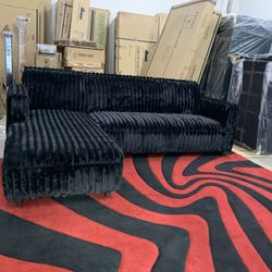 $899 Brand New Corduroy Sectional 60” X 112” (Read Description Below)