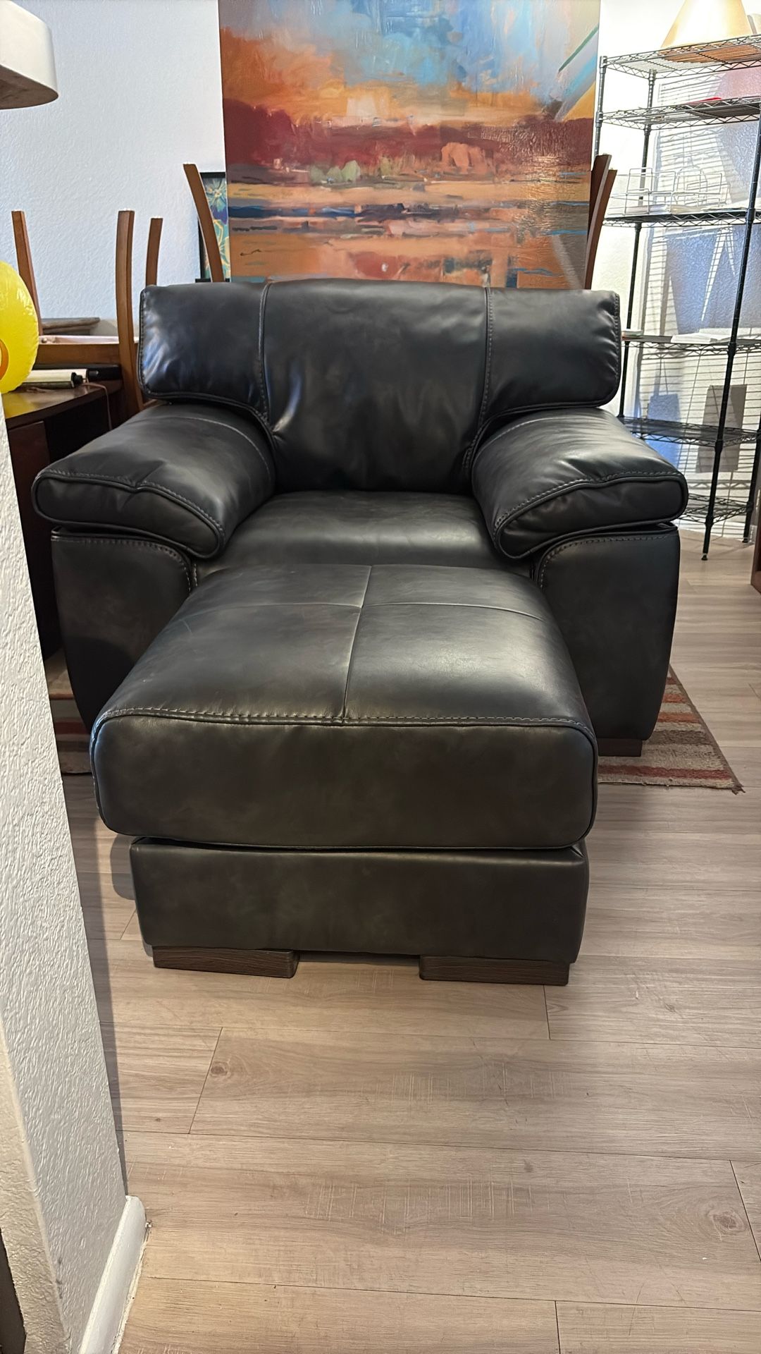 Oversized Pleather Chair