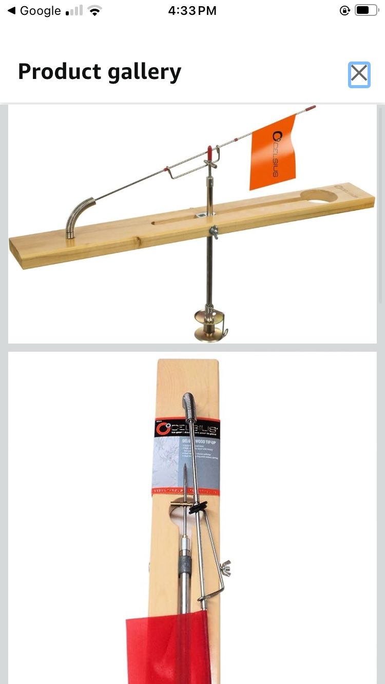 Celsius WDLX-5 Wooden Tip-Up Deluxe Ice Fishing