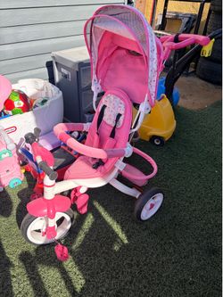 Pink push bike