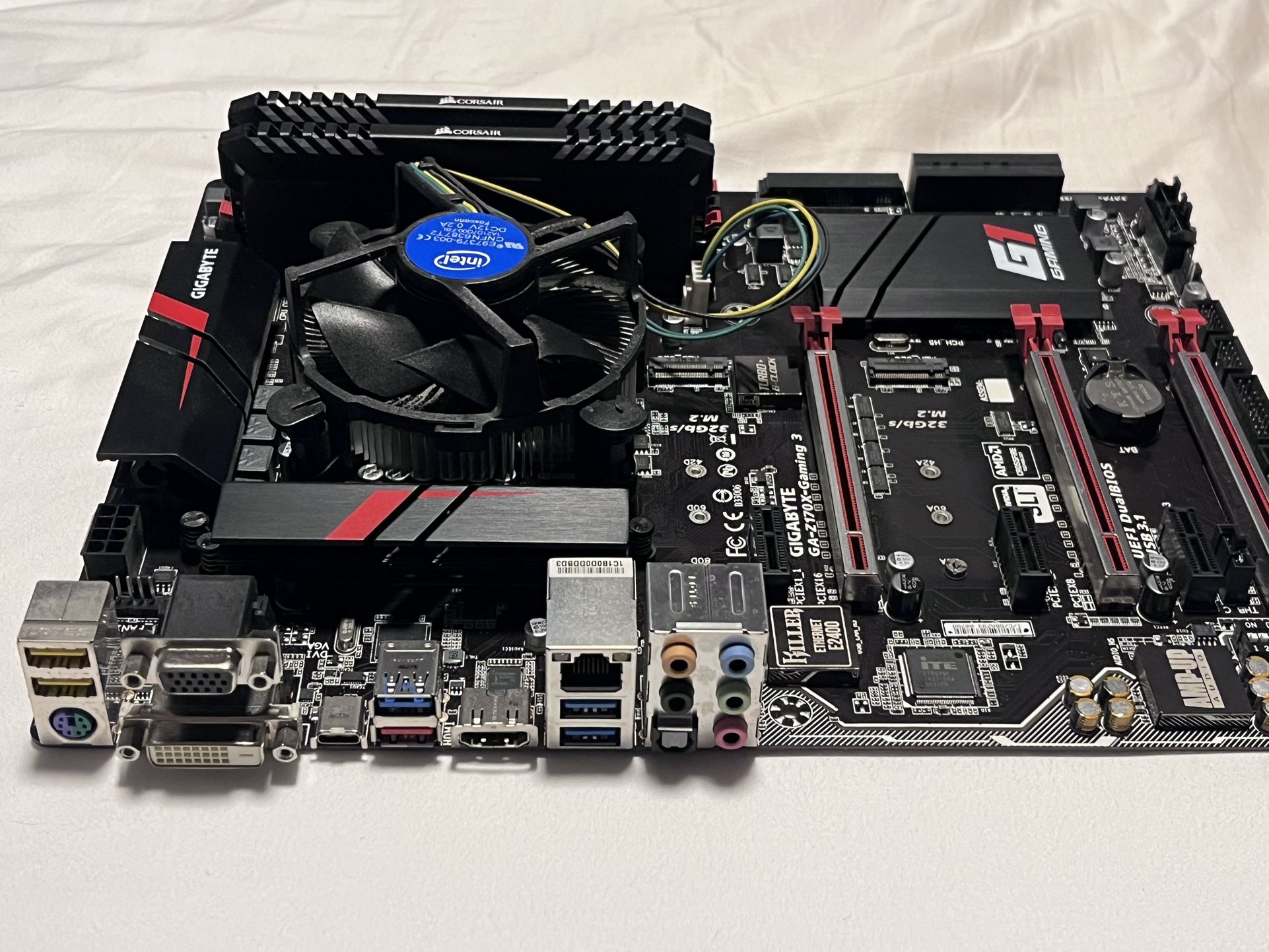 Kit !!! Board, CPU, Memory. Used And Working