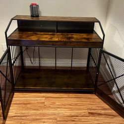 Heavy Duty Dog Crate Kennel Indoor with Storage Shelves
