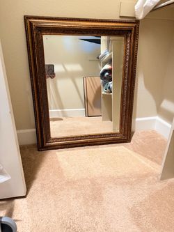 Large Gold Ornate Framed Wall Mirror