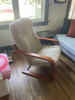 MAKE AN OFFER vintage mid-century modern bentwood armchair