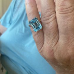 Blue Topaz Gold Ring