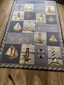 8’ X 5’ Beach Nautical Rug