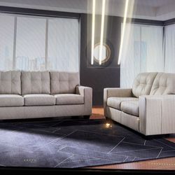 💳 Easy financing — NO CREDIT NEEDED 🔥 ASHLEY LEATHER MATCH SOFA & LOVESEAT – $998! 🔥