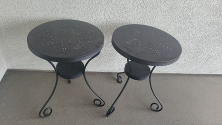 Black Metal Side table - 2 Tables