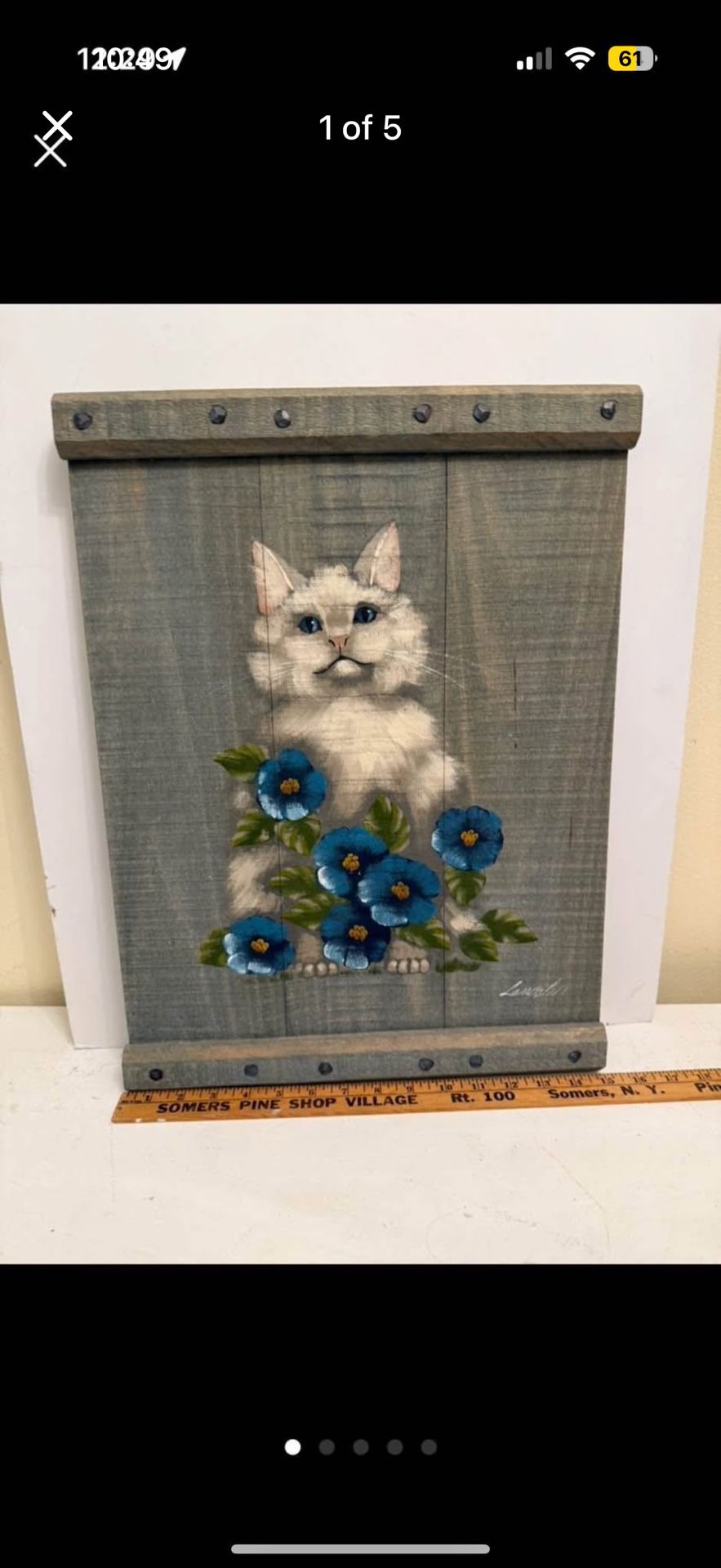 Cat Painting On Wood