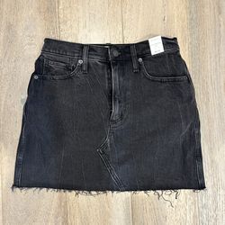 Abercrombie and fitch high rise denim black skirt