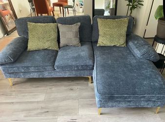 Comfortable blue couch
