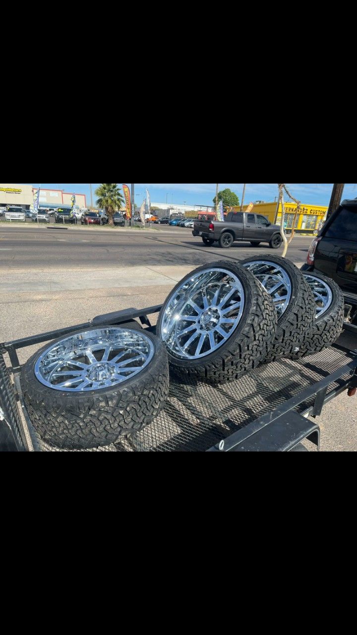 24x12 MONKEY WHEELS AND TIRES 295/35/24