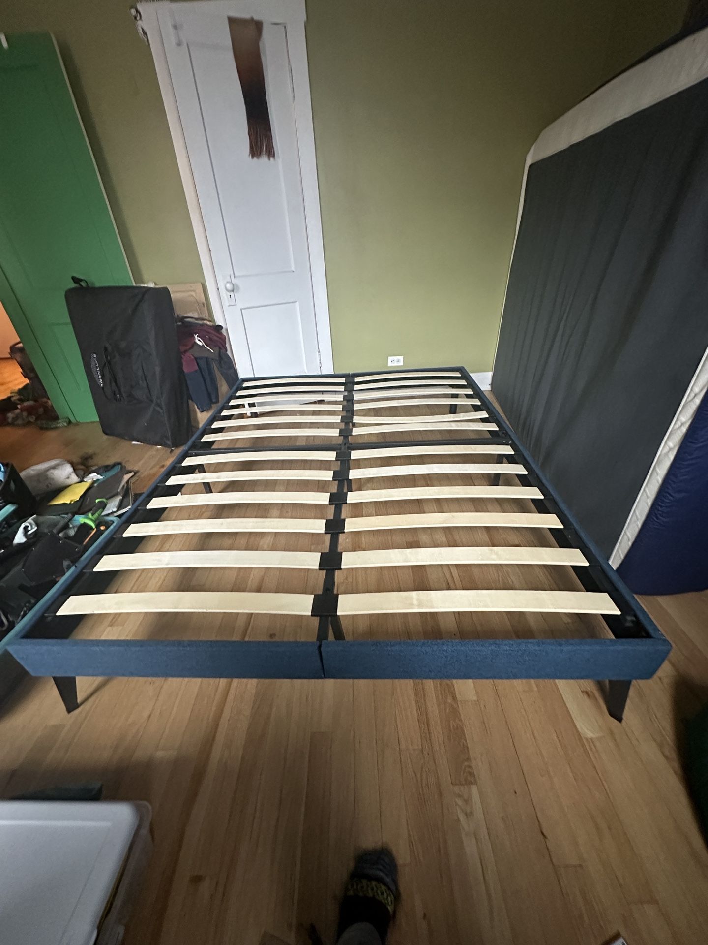 Blue Upholstered Bed frame 