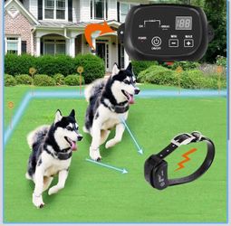 Wired Dog Fence with 650 Ft Wire, Underground & Aboveground, for 2 Pets Electric Pet Containment System with IPX6 Waterproof Collar, Shock & Tone Corr
