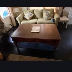 Large Wood Antique Coffee Table