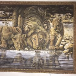 Fabulous multimedia painting nicely framed