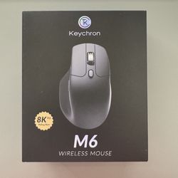 Keychron M6 Wireless Mouse (Black, 8k Polling)