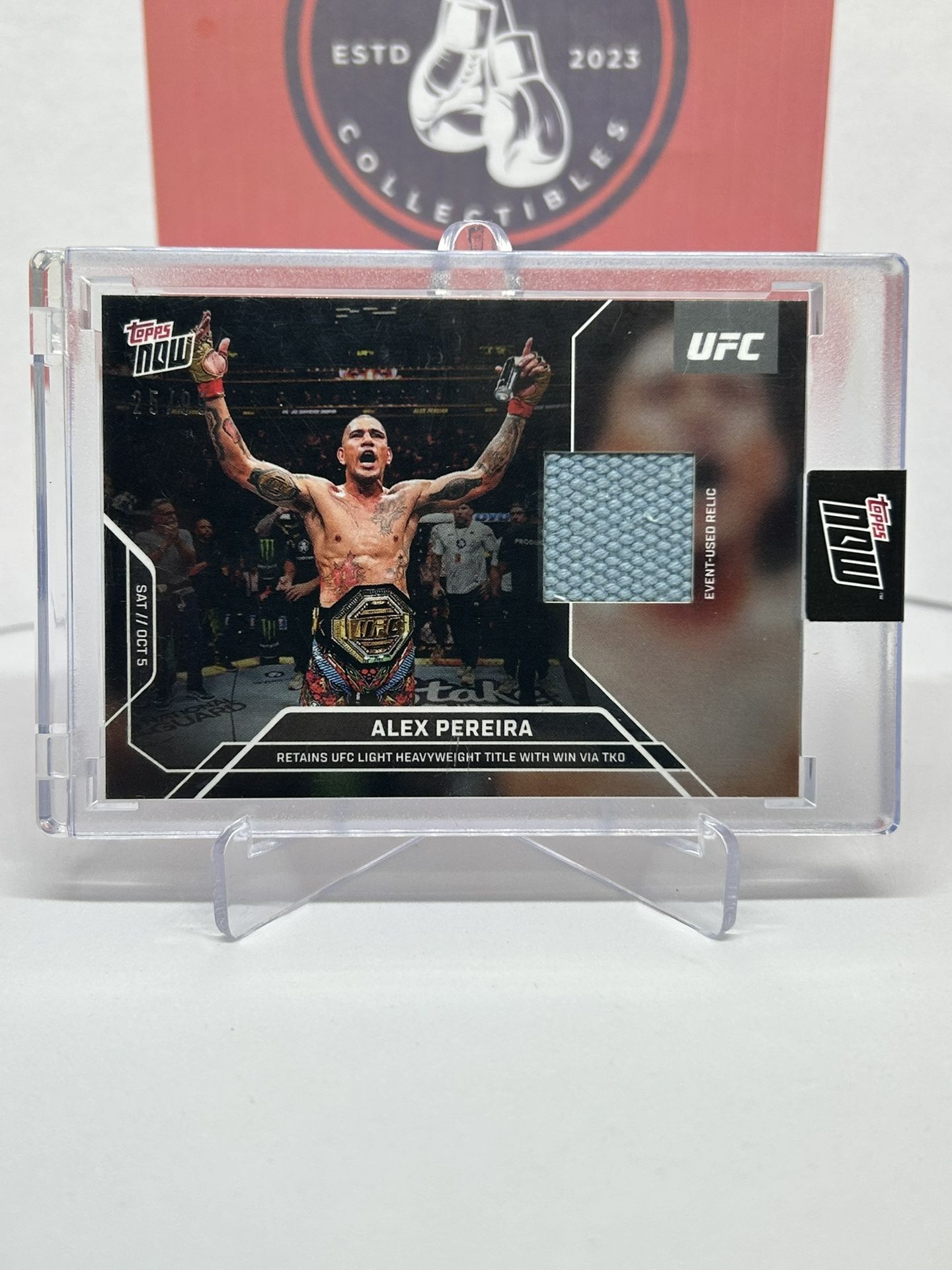 2024 UFC Topps Now Chama Alex “Poatan” Pereira 25/99 #24A