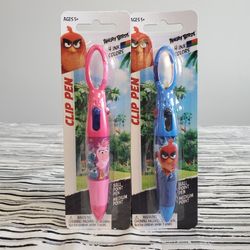 Angry Birds Clip Pens Set of 2 Ink Changing 4 Colors
