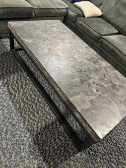 Van Thiel /Four Hands Chiseled BlueStone Table