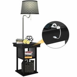 Floor Lamp Bedside Desk With USB 
