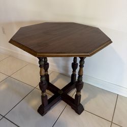 Wooden Antique End Table 