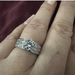 Ring White Gold 14 K Real