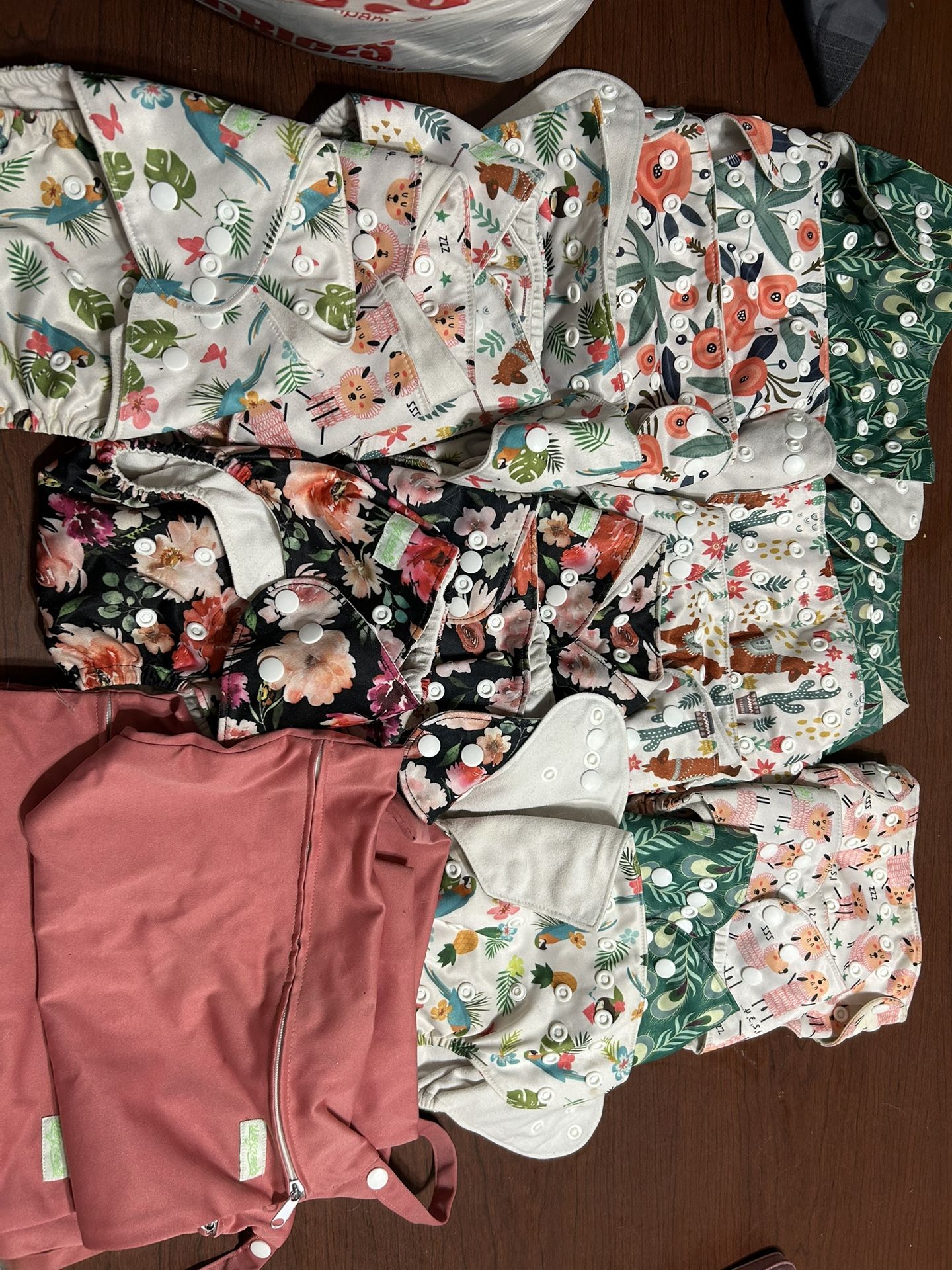 Cloth Diapers With Floral and Animal Prints