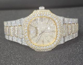 New Two Tone Patek Moissanite Watch