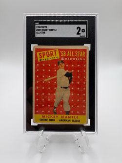 1958 Topps - Sport Magazine '58 All Star Selection Mickey Mantle #487 (CP)