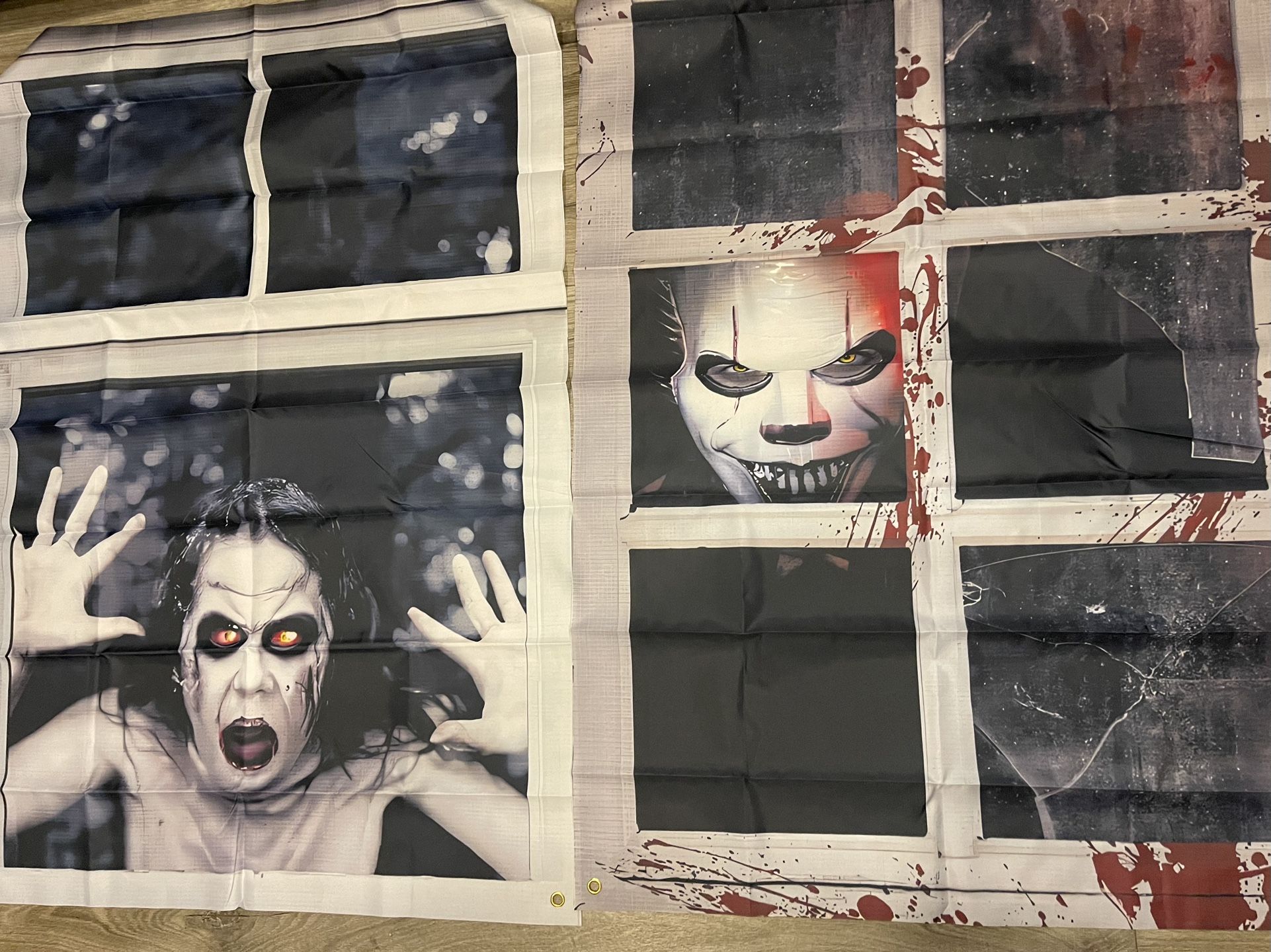 2 Scary Window Curtains