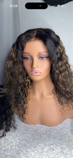Waterwave highlight human hair glueless