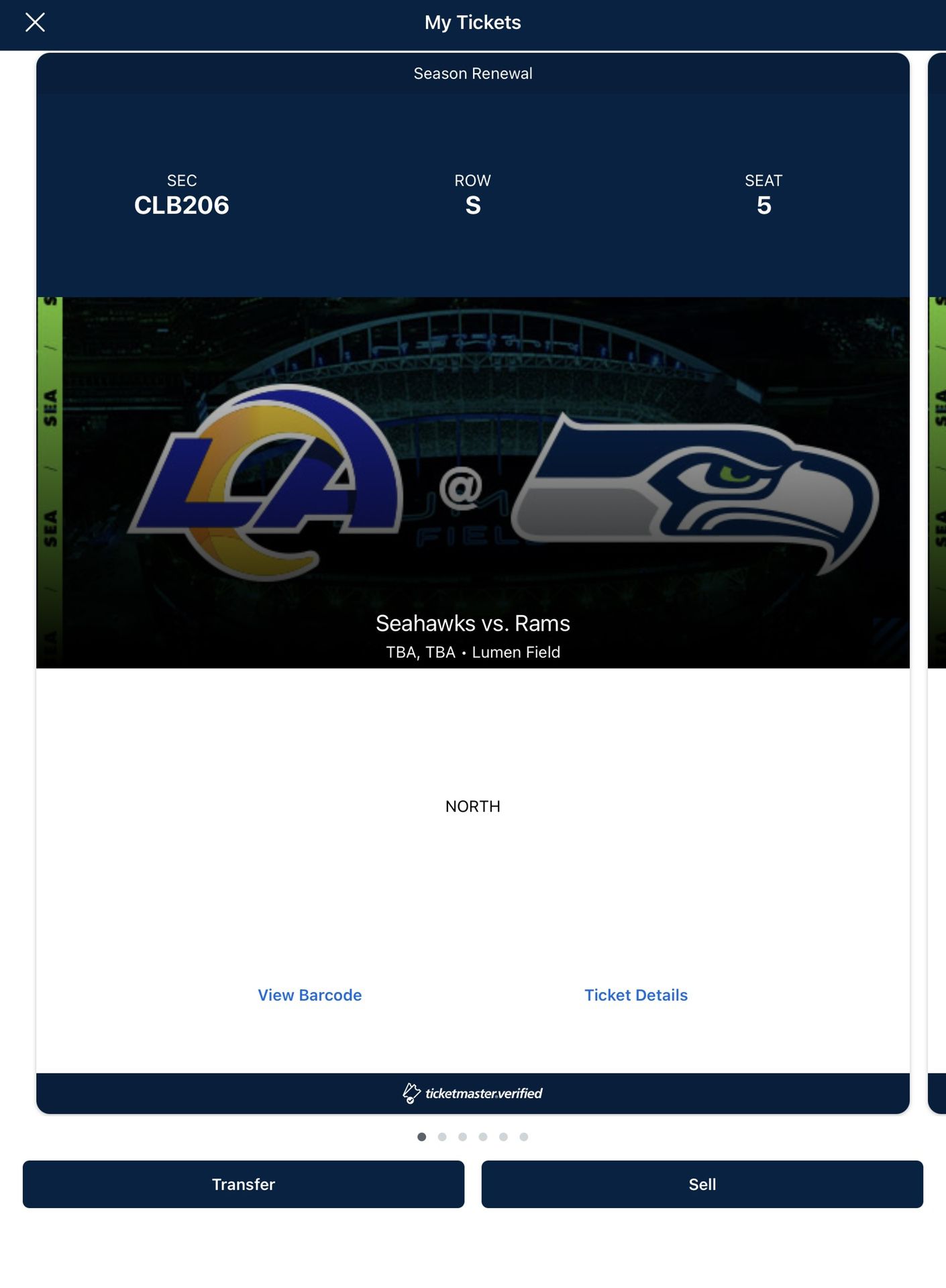 6 Seattle Seahawks vs Jets and Rams Delta Sky360 Club Tickets/Seats **below face value**