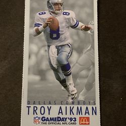 1993 COWBOYS GAMEDAY CARDS - McDonald’s Limited Edition