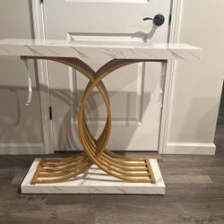 White/Gold Console Table