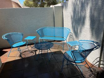 Patio set 6 piece 1940’s wrought iron