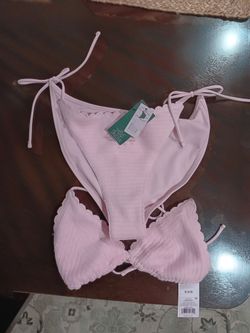 Pale Pink Crochet Swimsuit