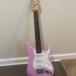 Squier Mini Stratocaster Electric Guitar - Shell Pink with Laurel Fingerboard
