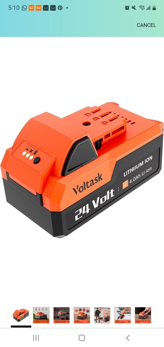 Voltask 24Volt 4.0 Ah Lithium Ion Battery