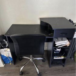 Desk And Rolly Chair
