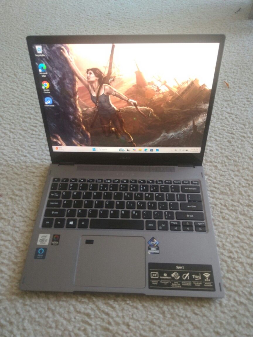 Notebook Computer ACER SPIN 5 14" TOUCHSCREEN LAPTOP INTEL CORE i7 16Gb ram 512GBssd & CHARGER Windows 11, Stylus Pen, No Issues