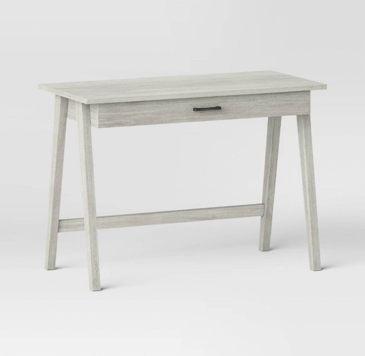 Paulo Wood Writing Desk with Drawer Weathered White 
