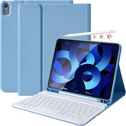 Bluetooth Keyboard Case With Keyboard For iPad Air 5th Gen 10.9” 2022 Soft TPU Cover Stand