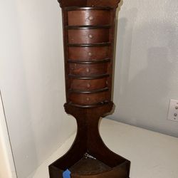 Vintage Wooden Curio Cabinet 