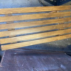Mid Century Yugoslavian Slat Bench Coffee Table