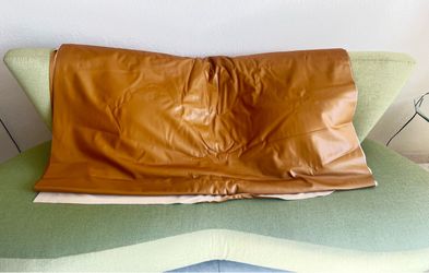10 yard camel mustard leather fabric width 56